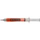 Transparante plastic balpen in spuitvorm met clip.
