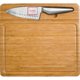 Houten snijplank met mes.
