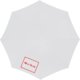 Witte automatische paraplu met grote diameter.