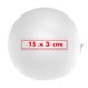 Witte plastic strandbal met matte afwerking.