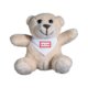 Beige pluche teddybeer met zakdoek voor baby's.
