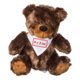 Bruine pluche teddybeer met sjaal.