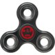 Donkere plastic fidget spinner met drie armen.