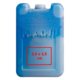 Blauwe plastic koelplaat.