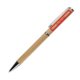 Houten balpen met clip en metalen details.