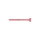 Rood houten potlood met hartvormig uiteinde.