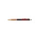 Metalen balpen met kurkdetails, clip en touchscreen stylus.