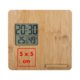 Licht houten weerstation met digitale display.