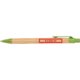 Tweekleurige bamboe balpen met clip.