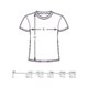 Katoenen T-shirt met V-hals en korte mouwen.