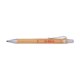 Houtkleurige inktloze pen met clip.