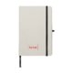 Licht gerecycled notitieboek met elastische sluiting.