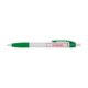 Plastic balpen met clip en drukknop.