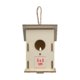 Houten vogelhuisje met ophanging.