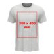 Grijs katoenen T-shirt met korte mouwen en ronde hals.