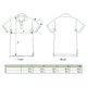 Unisex poloshirt van stof met korte mouwen en knoopsluiting.