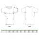 Stoffen unisex T-shirt met korte mouwen.