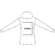 Witte dames hoodie van gemengde stof met capuchon en kangoeroezak.