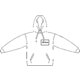 Katoenen hoodie voor heren met trekkoord en buidelzak.