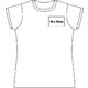 Wit stoffen dames T-shirt met korte mouwen.