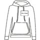 Stoffen hoodie met capuchon en kangoeroezak voor dames.