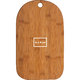 Licht bamboe plank met afgeronde hoeken en ophanggat.