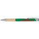 Groene gelpen gemaakt van gerecycled materiaal met clip.