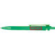 Groene balpen van gerecycled ABS-plastic met clip en drukknop.