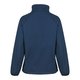 Marineblauwe dames softshell jas van polyester met volledige ritssluiting en zakken.