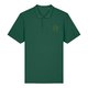 Groen katoenen poloshirt voor heren met korte mouwen.