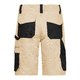 Beige/zwarte werkshort van katoenmix met meerdere zakken.