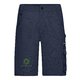 Marineblauwe shorts van polyester-katoenmix met meerdere zakken.