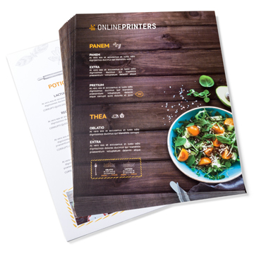 Afbeelding Zet uw aanbod in de schijnwerpers: <br> met gevouwen A5-menukaarten
