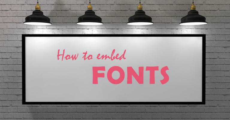 Embed fonts met InDesign, Photoshop en Illustrator
