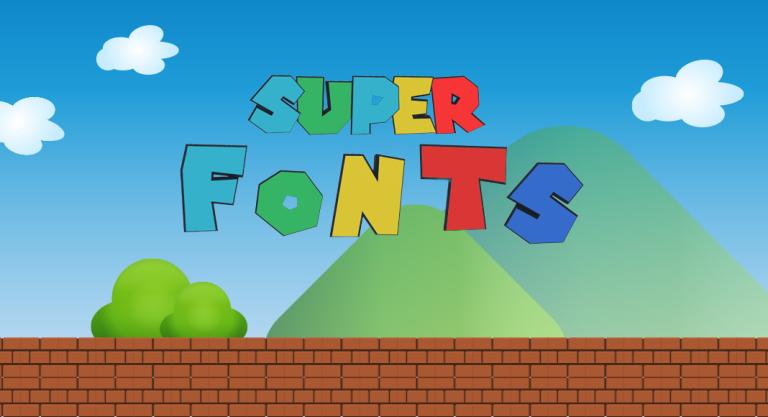 Gebruik Super Mario-lettertype